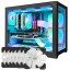 Gabinete Gamer Alseye CUBE B negro + 7 ventiladores NEO PRO FAN