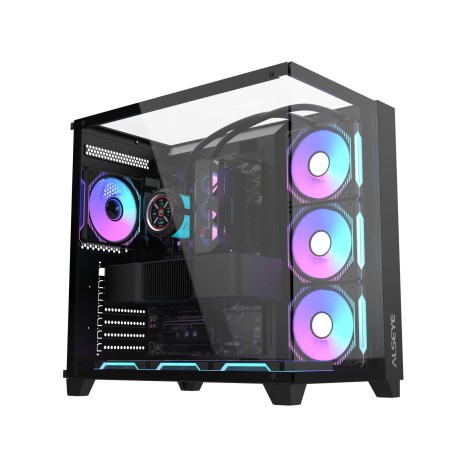 PACK Gabinete Alseye Vision Ultra B + 3 ventiladores Asleye N12 blancos