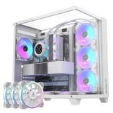 PACK Gabinete Alseye Vision Ultra W + 3 ventiladores Alseye Halo 2.0 blancos