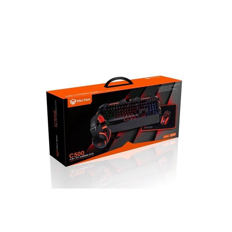Combo Teclado, Mouse, Aundifono y Mouse pad Gaming Combo Kits 4 in 1 modelo C500